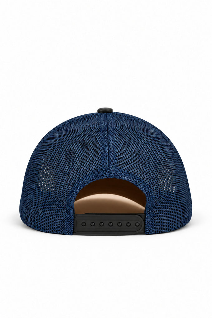 Panther Logo Camel-Navy Trucker Cap