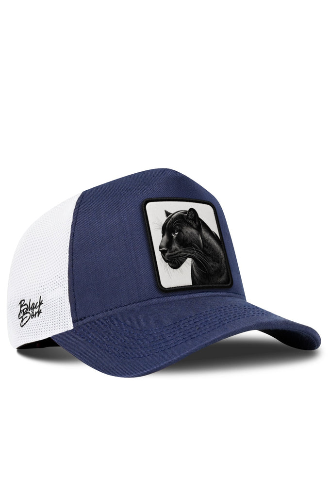 Panter Logolu Cordura Lacivert-Beyaz Trucker Şapka