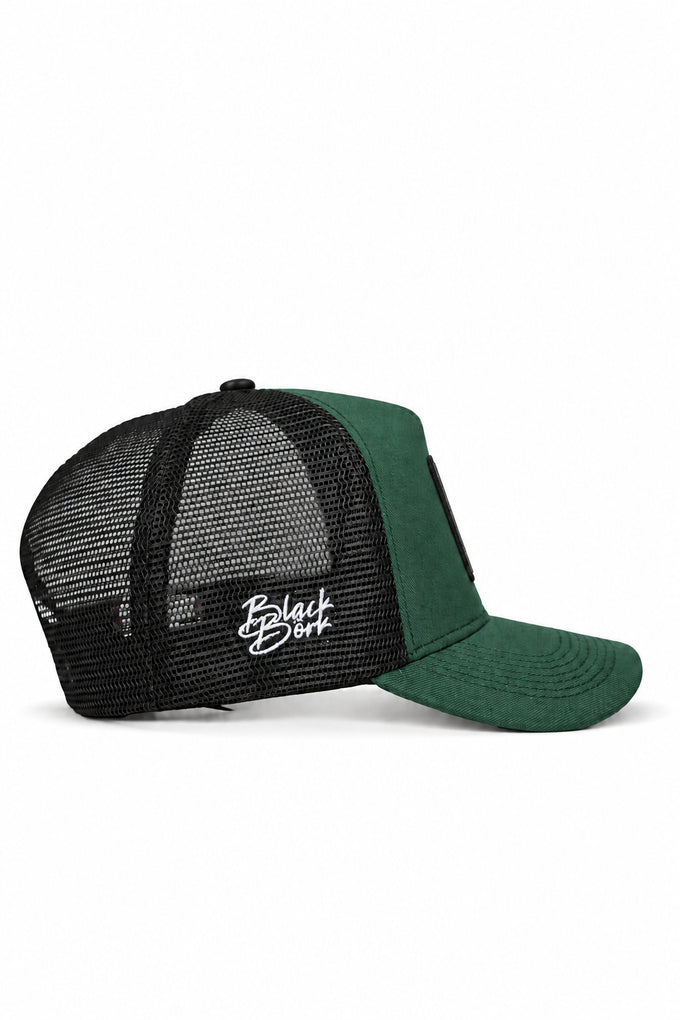 Panter Logolu Cordura Petrol Yeşili-Siyah Trucker Şapka