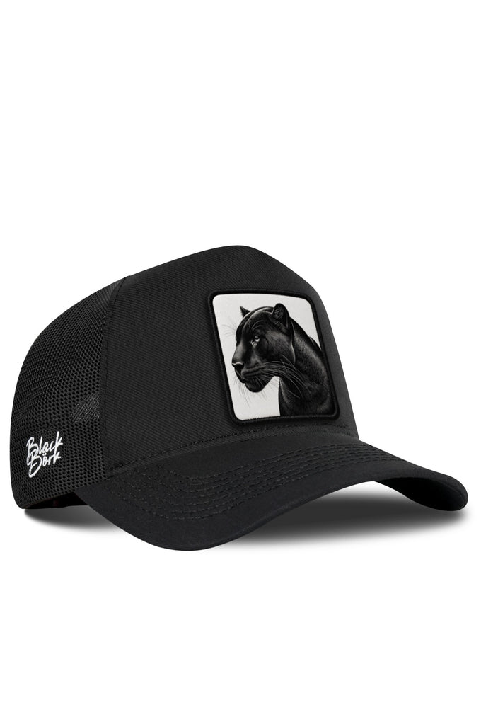 Panter Logolu Cordura Siyah Trucker Şapka