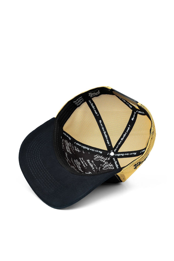 panter-logolu-lacivert-sari-trucker-sapka-2028 - BlackBörk TR