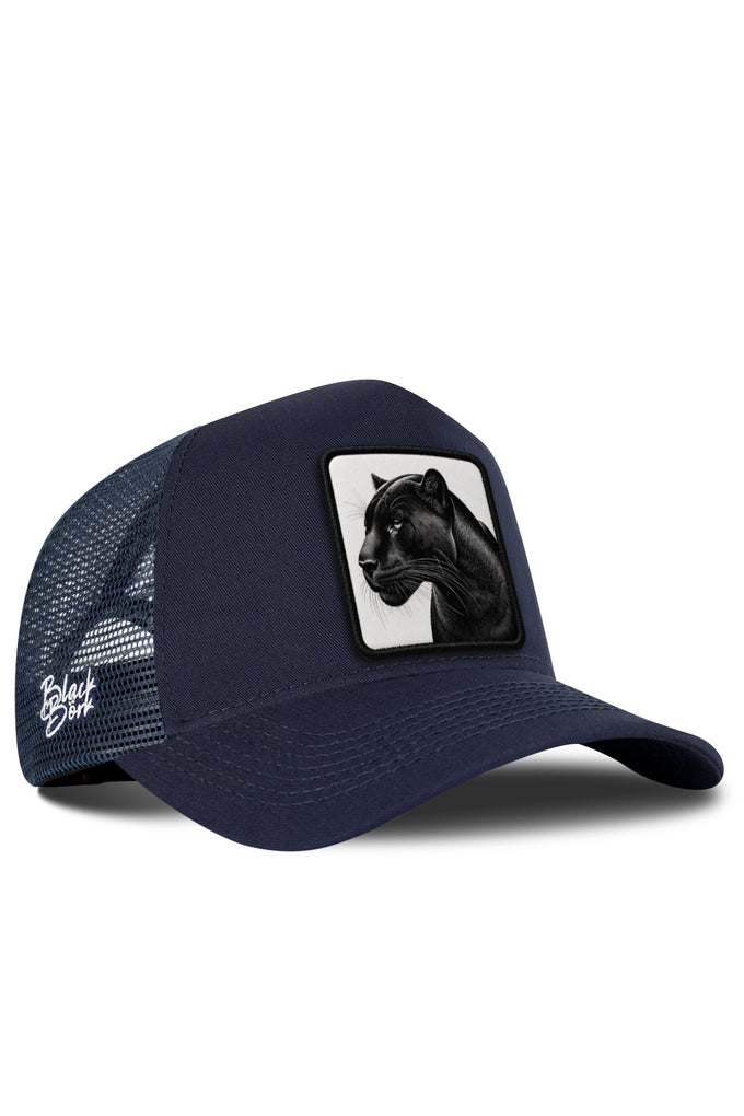 Panter Logolu Lacivert Trucker Şapka