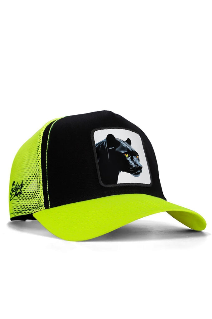 panter-logolu-neon-siyah-trucker-sapka-2061 - BlackBörk TR