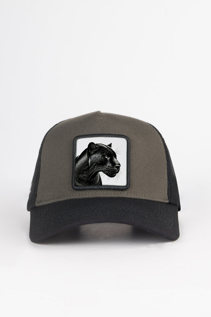 panter-logolu-siyah-haki-trucker-sapka-3832 - BlackBörk TR