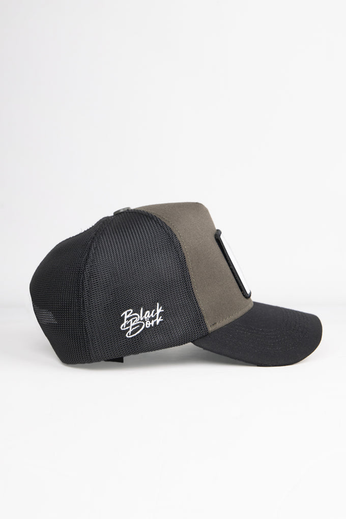 panter-logolu-siyah-haki-trucker-sapka-3833 - BlackBörk TR