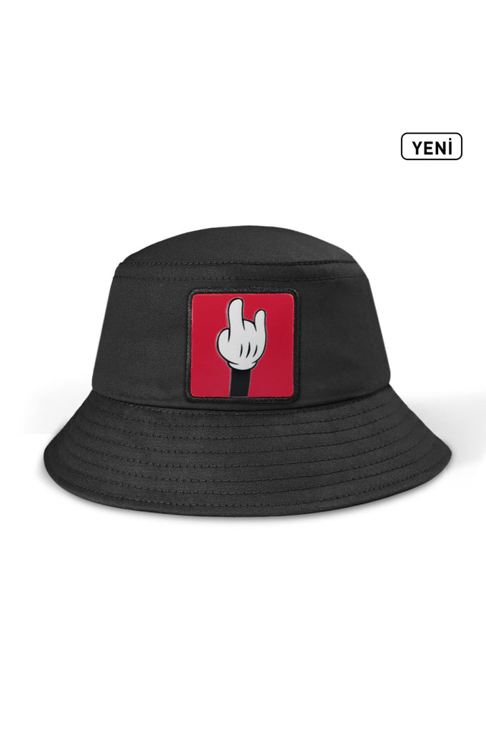 parmak-logolu-siyah-bucket-sapka-1496 - BlackBörk TR