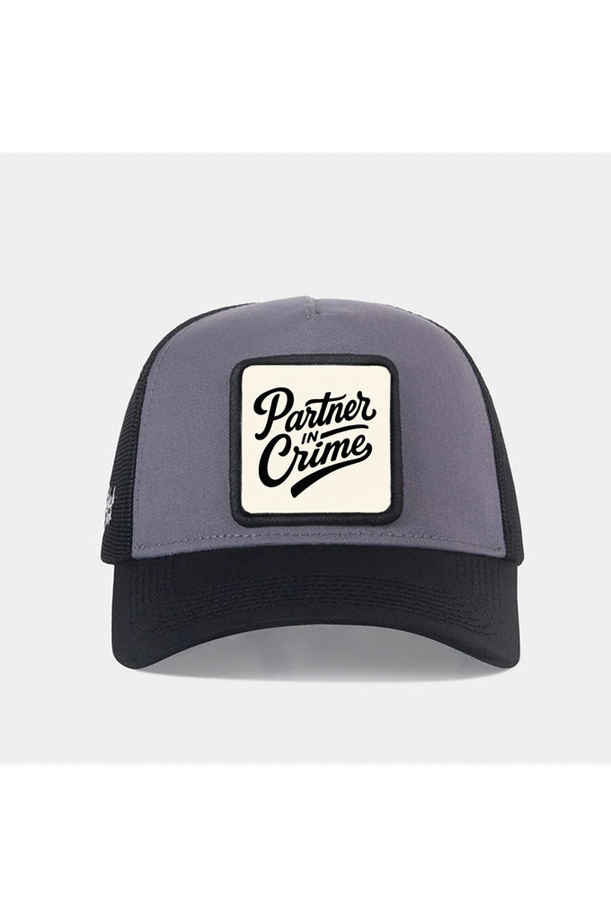 partner-in-crime-logolu-siyah-gri-trucker-sapka-2623 - BlackBörk TR