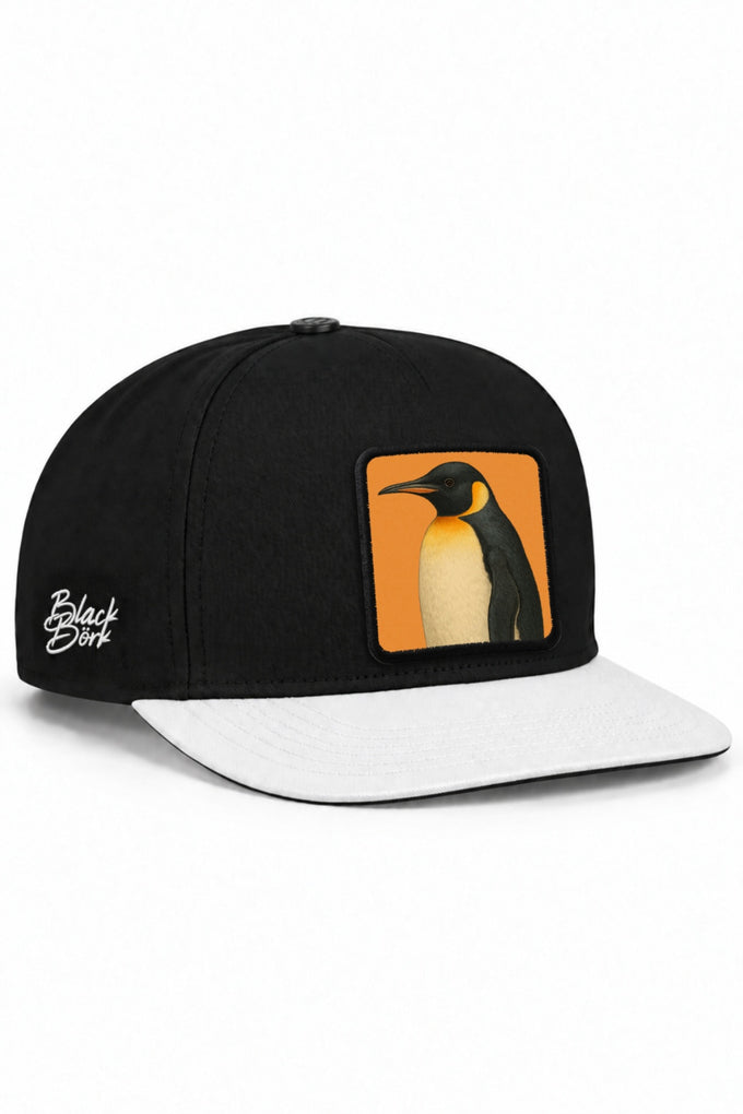 Penguen Logolu Beyaz-Siyah Hip Hop Şapka