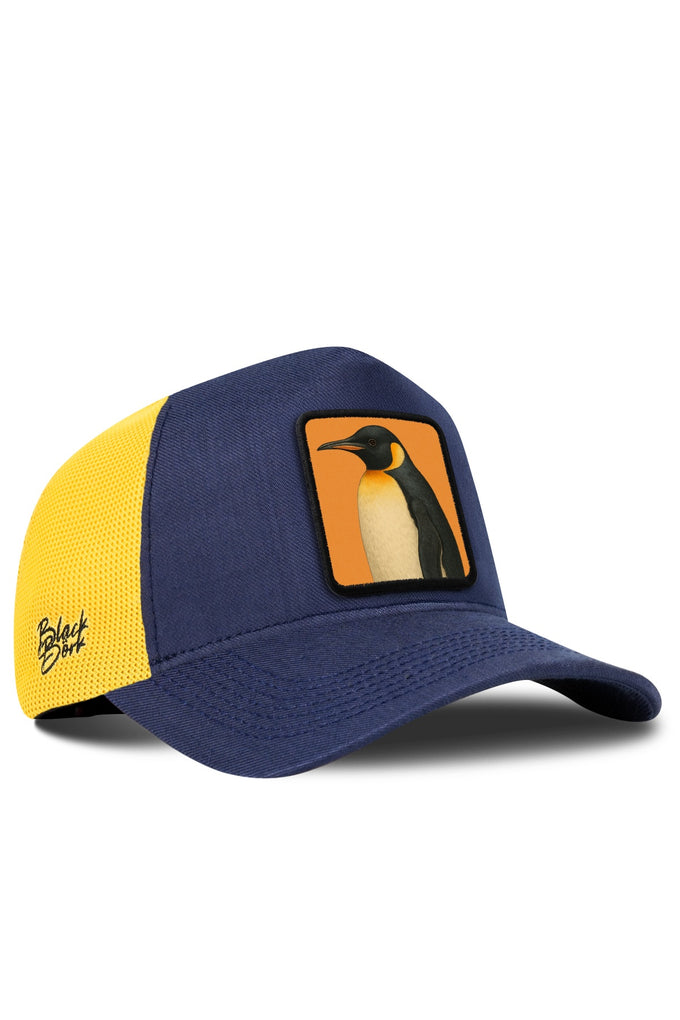 Penguen Logolu Cordura Lacivert-Sarı Trucker Şapka