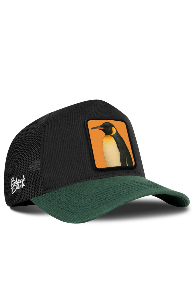 Penguen Logolu Cordura Petrol Yeşili-Siyah Trucker Şapka