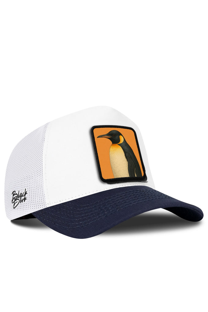 Penguen Logolu Lacivert-Beyaz Trucker Şapka