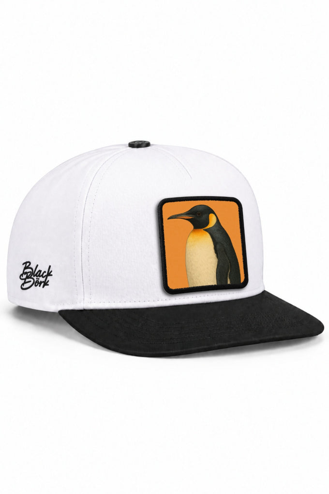 Penguen Logolu Siyah-Beyaz Hip Hop Şapka