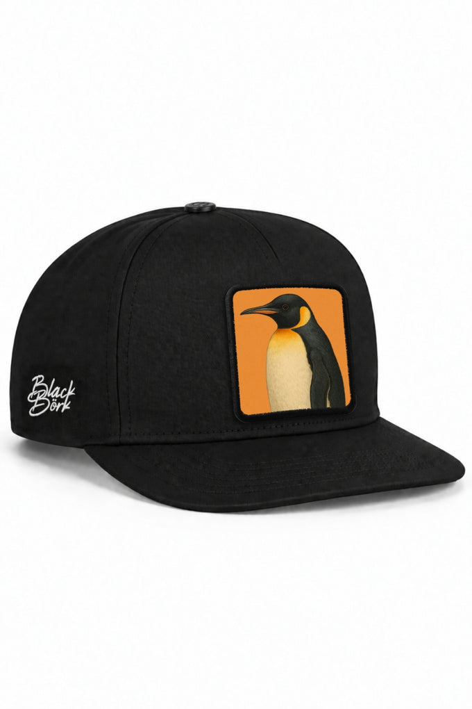 Penguen Logolu Siyah Hip Hop Şapka
