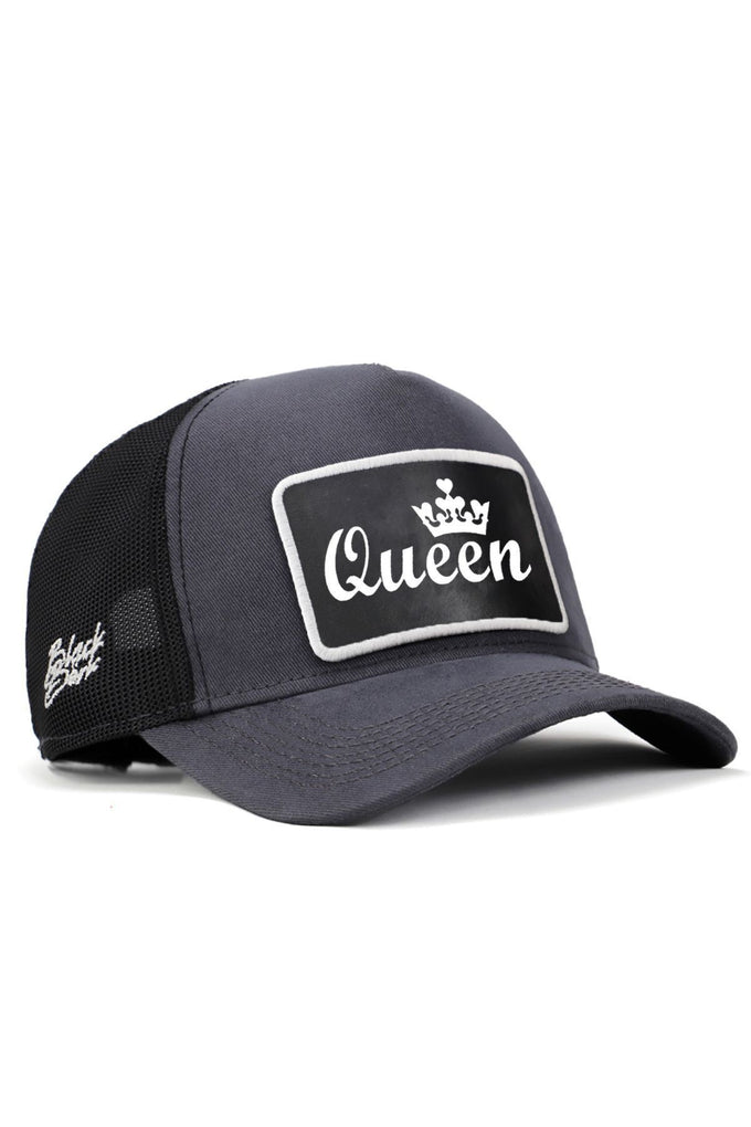queen-logolu-antrasit-siyah-trucker-sapka-2897 - BlackBörk TR
