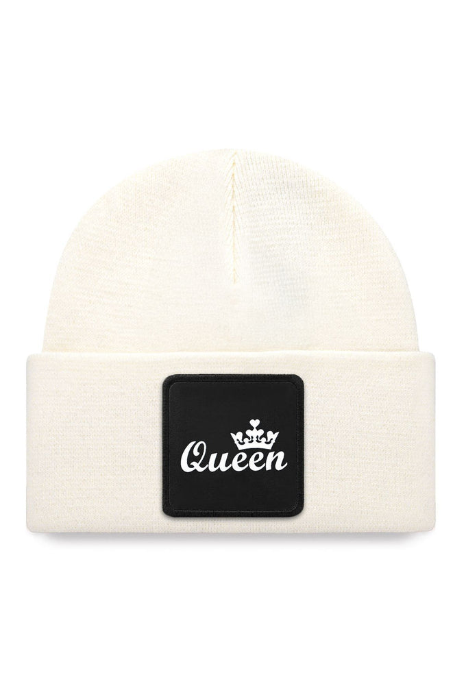 queen-logolu-beyaz-bere-446 - BlackBörk TR