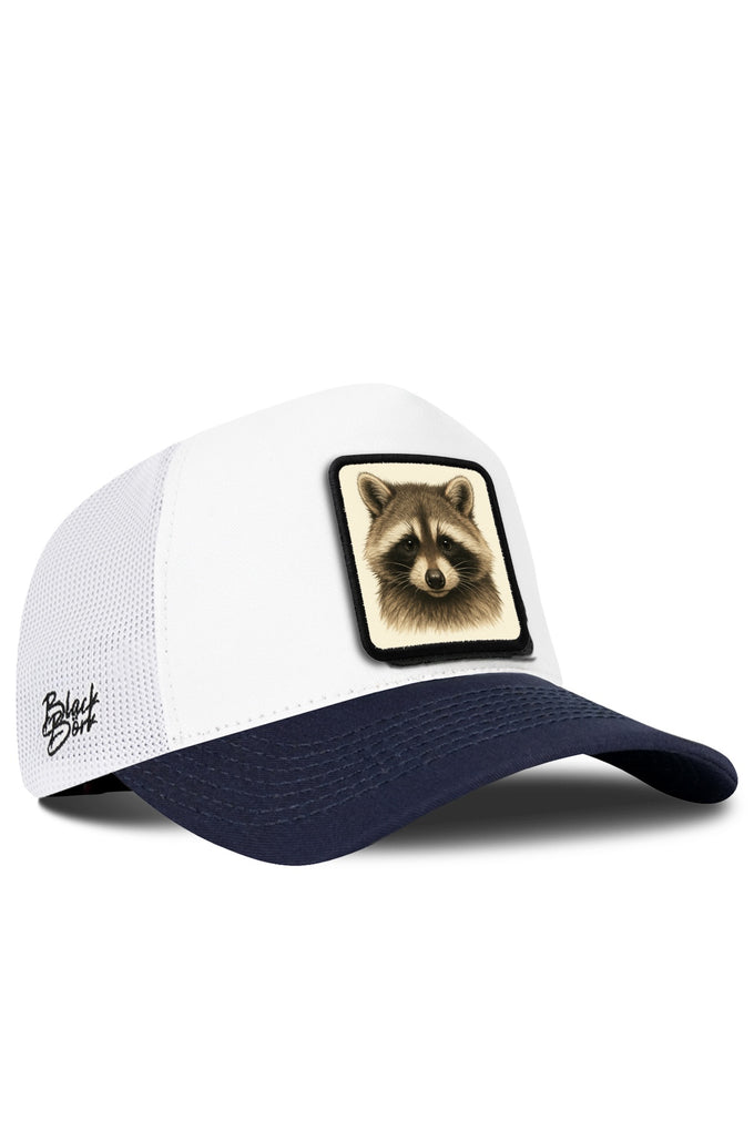 Rakun Logolu Lacivert-Beyaz Trucker Şapka