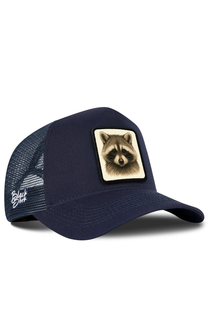 Rakun Logolu Lacivert Trucker Şapka