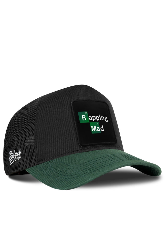 Rapping Mad Logo Cordura Petrol Green-Black Trucker Cap