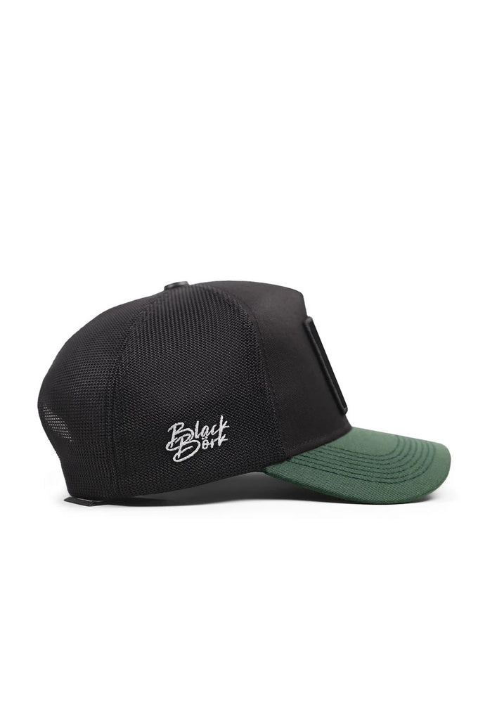 Rapping Mad Logo Cordura Petrol Green-Black Trucker Cap