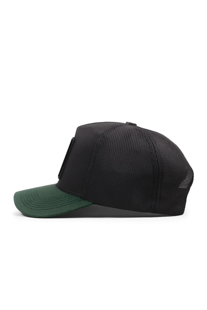 rapping-mad-logolu-cordura-petrol-yesili-siyah-trucker-sapka-5430 - BlackBörk TR