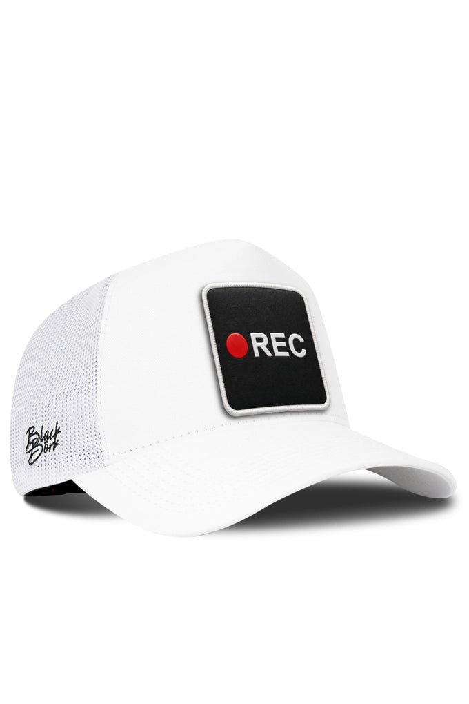 Rec Logolu Beyaz Trucker Şapka