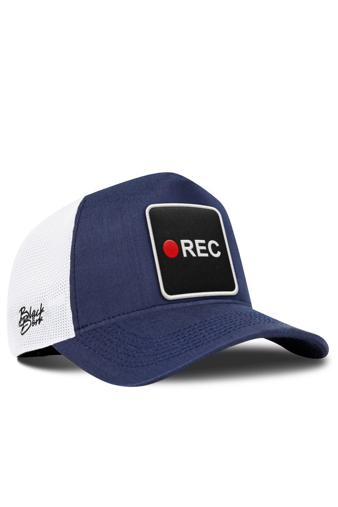 Rec Logolu Cordura Lacivert-Beyaz Trucker Şapka
