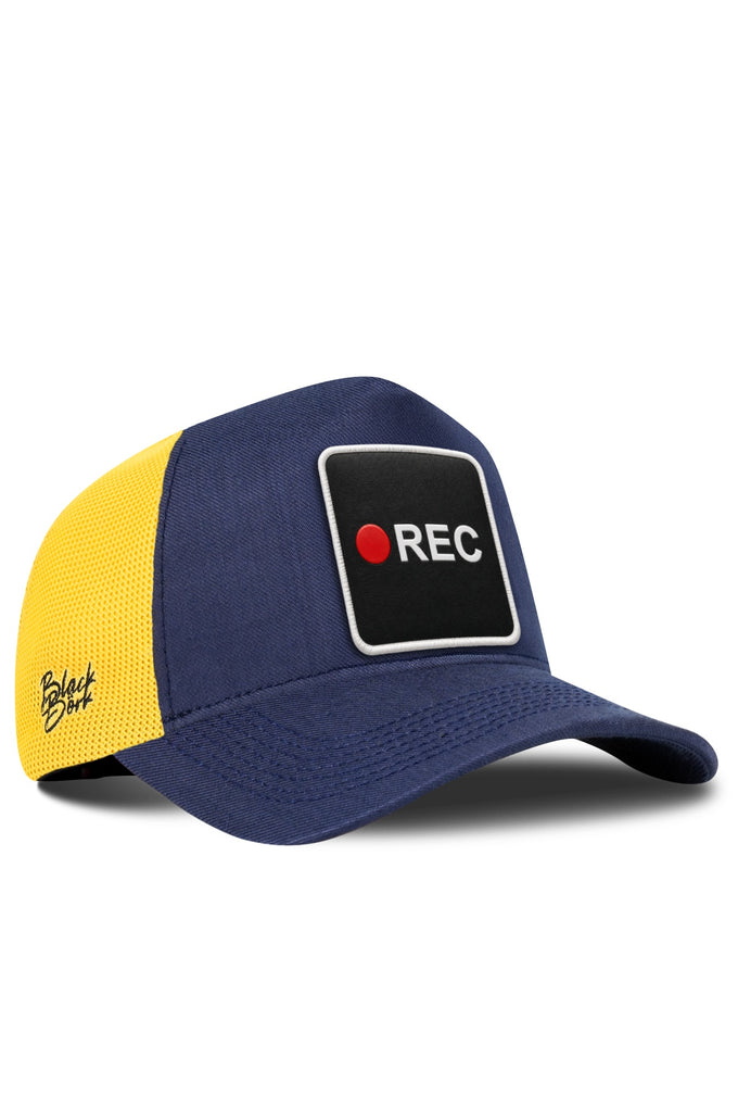 Rec Logolu Cordura Lacivert-Sarı Trucker Şapka