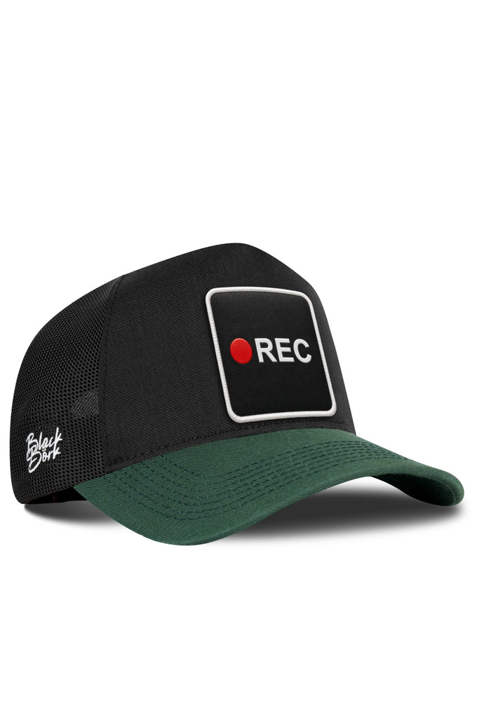 Rec Logolu Cordura Petrol Yeşili-Siyah Trucker Şapka