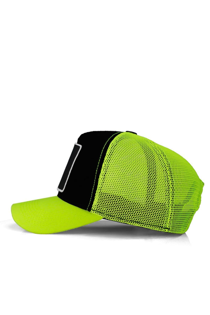 Rec Logolu Neon-Siyah Trucker Şapka
