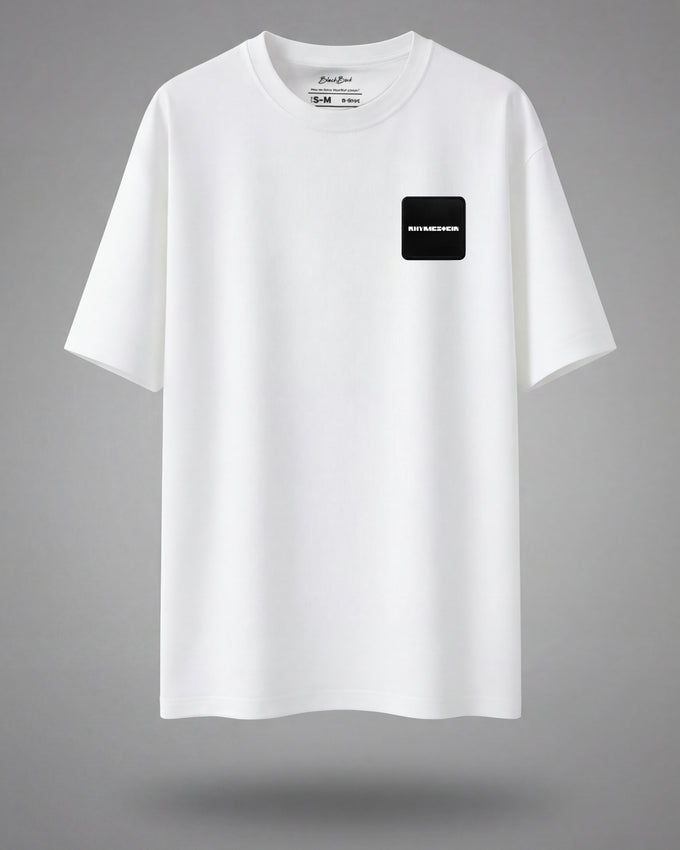 Rhymestein Logolu Oversize B-Shirt Beyaz XS-S