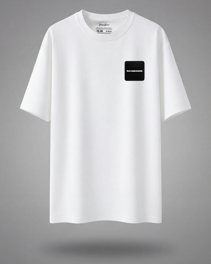 rhymestein-logolu-oversize-b-shirt-beyaz-xs-s-5442 - BlackBörk TR