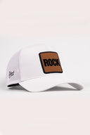 Rock Logolu Beyaz Trucker Şapka