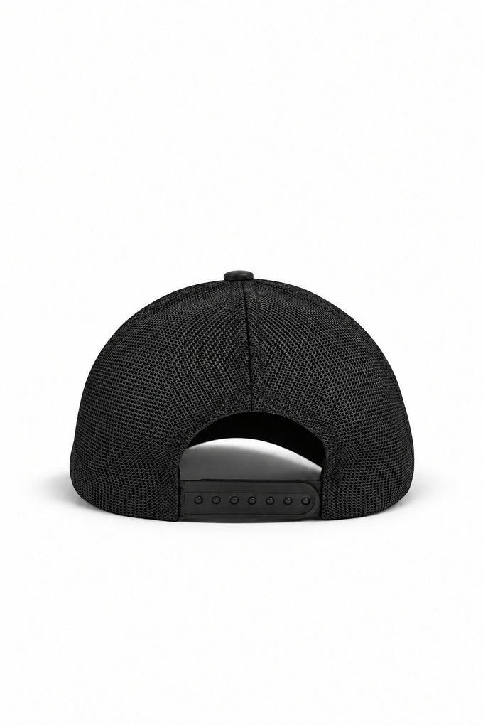 Red-Black Trucker Cap with Samurai Logo