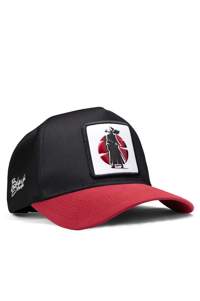 samuray-logolu-kirmizi-siyah-trucker-sapka-2408 - BlackBörk TR
