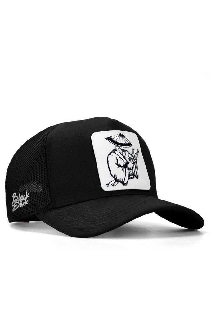 samuray-logolu-siyah-trucker-sapka-2973 - BlackBörk TR