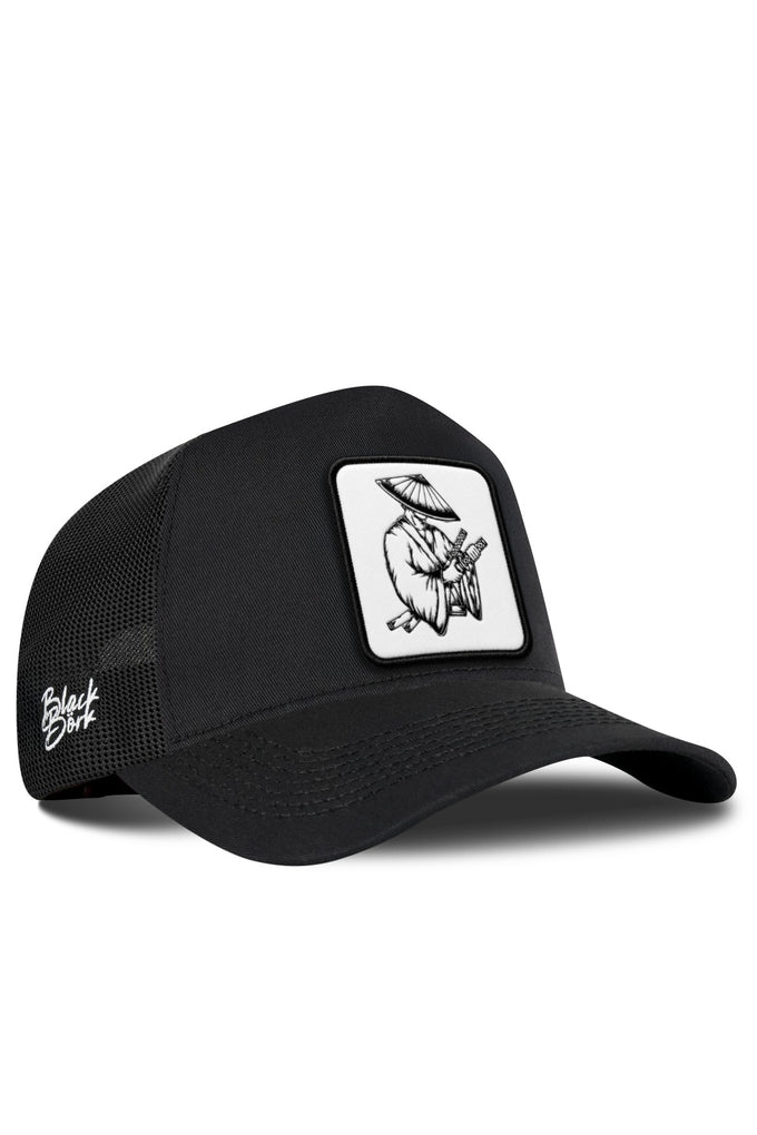 Samuray Logolu Siyah Trucker Şapka