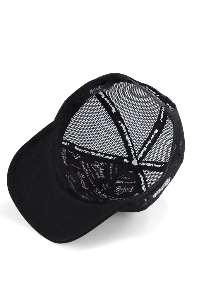 Black Trucker Cap with Samurai Logo