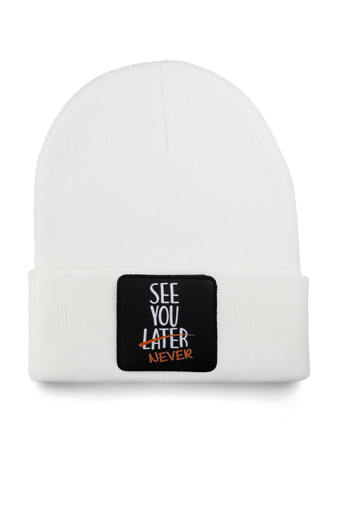 see-you-later-never-logolu-beyaz-bere-374 - BlackBörk TR