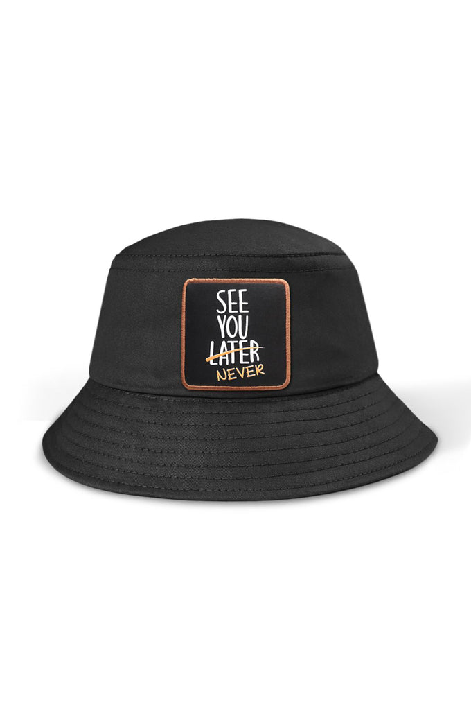 see-you-later-never-logolu-bucket-siyah-sapka-5588 - BlackBörk TR