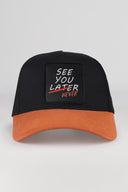 See You Later Never Logolu Kiremit-Siyah Trucker Şapka