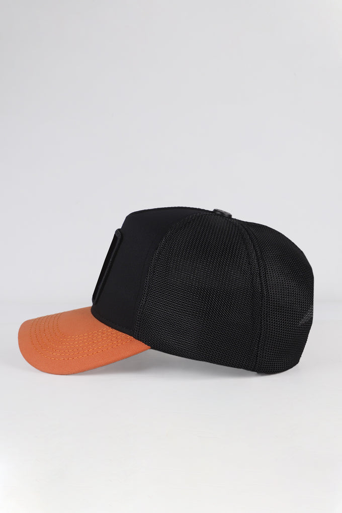 See You Later Never Logolu Kiremit-Siyah Trucker Şapka