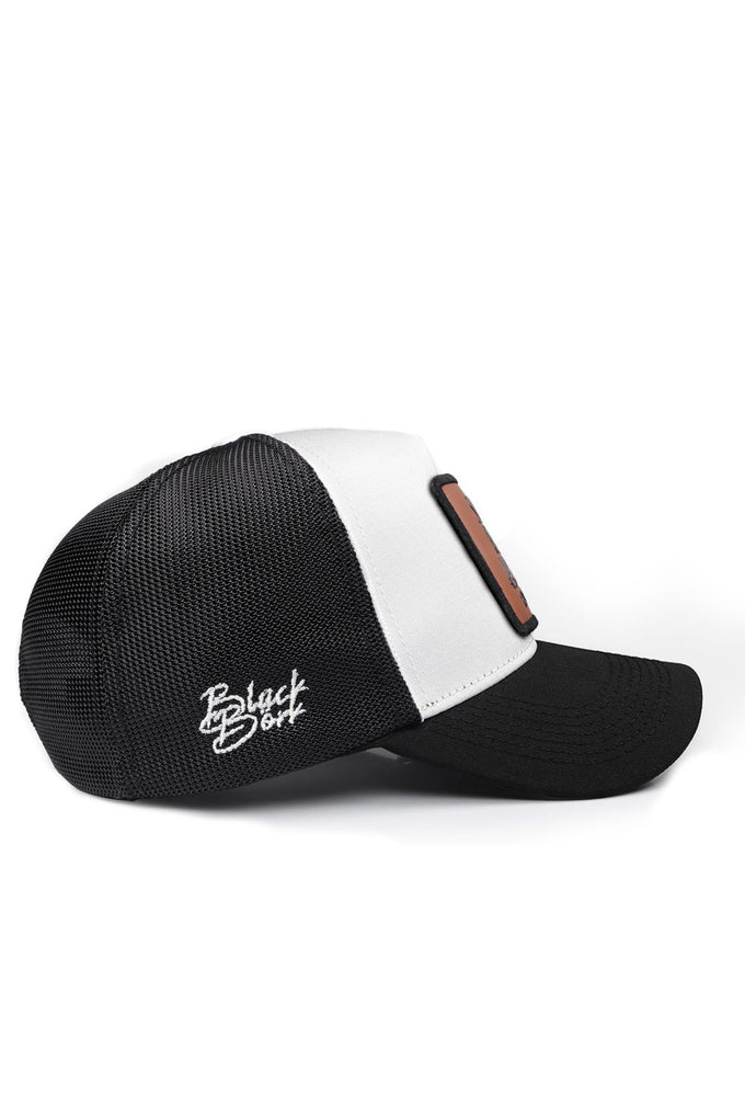 see-you-later-never-logolu-siyah-beyaz-trucker-sapka-2604 - BlackBörk TR