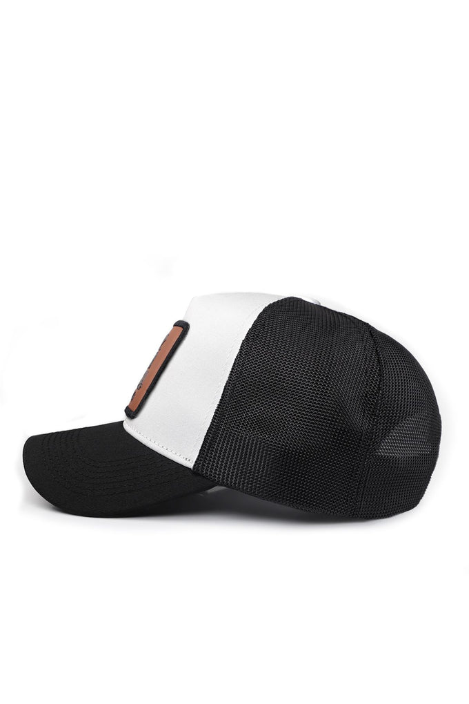 see-you-later-never-logolu-siyah-beyaz-trucker-sapka-2606 - BlackBörk TR