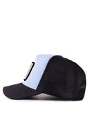 See You Later Never Logolu Siyah-Buz Mavi Trucker Şapka
