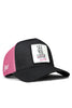 See You Later Never Logolu Siyah-Pembe Trucker Şapka