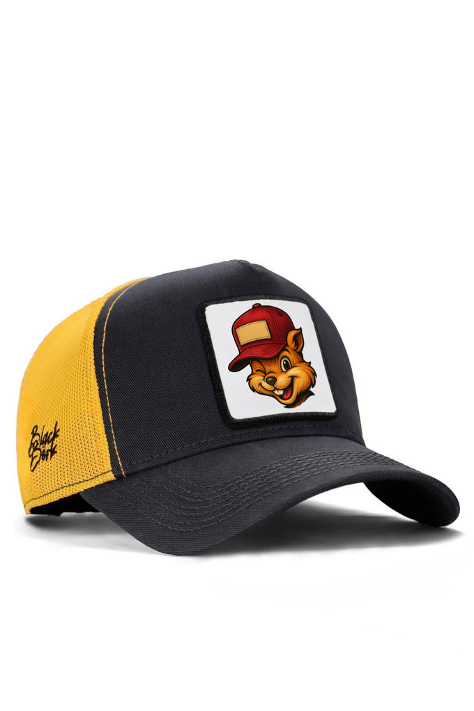 sincap-logolu-antrasit-sari-trucker-sapka-2157 - BlackBörk TR
