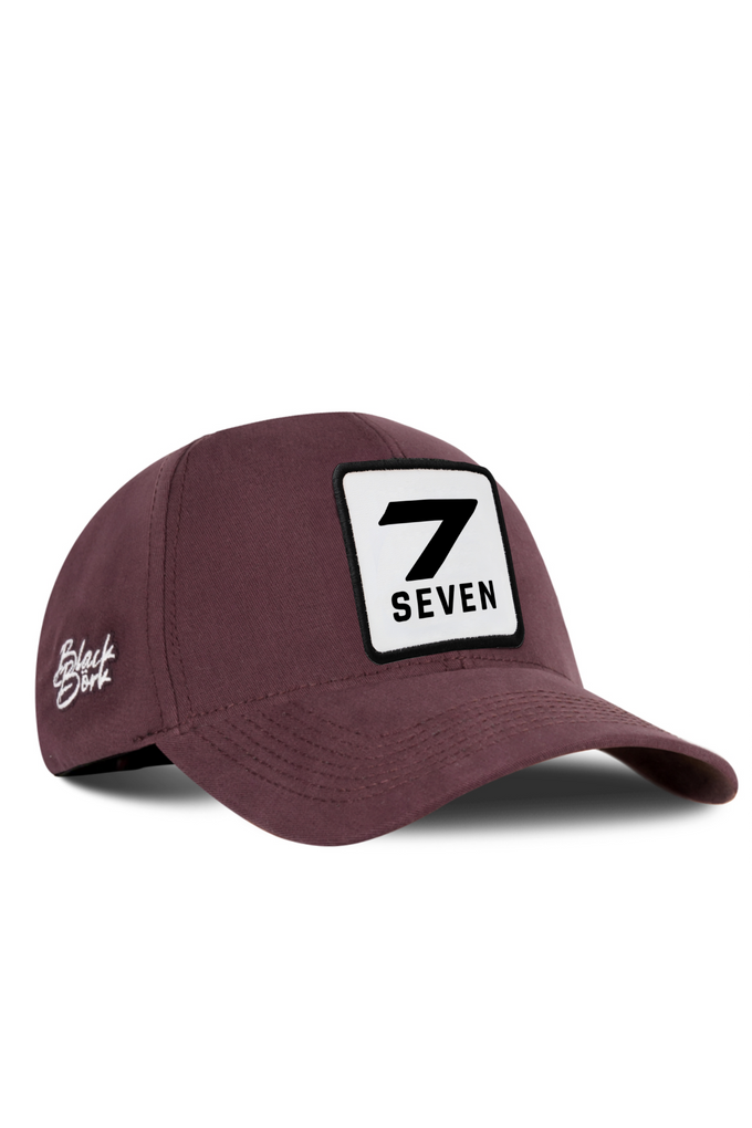 Six 7 Number Logo Brown Baseball Cap