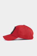 Red Baseball Cap with Six Number 7 Logo