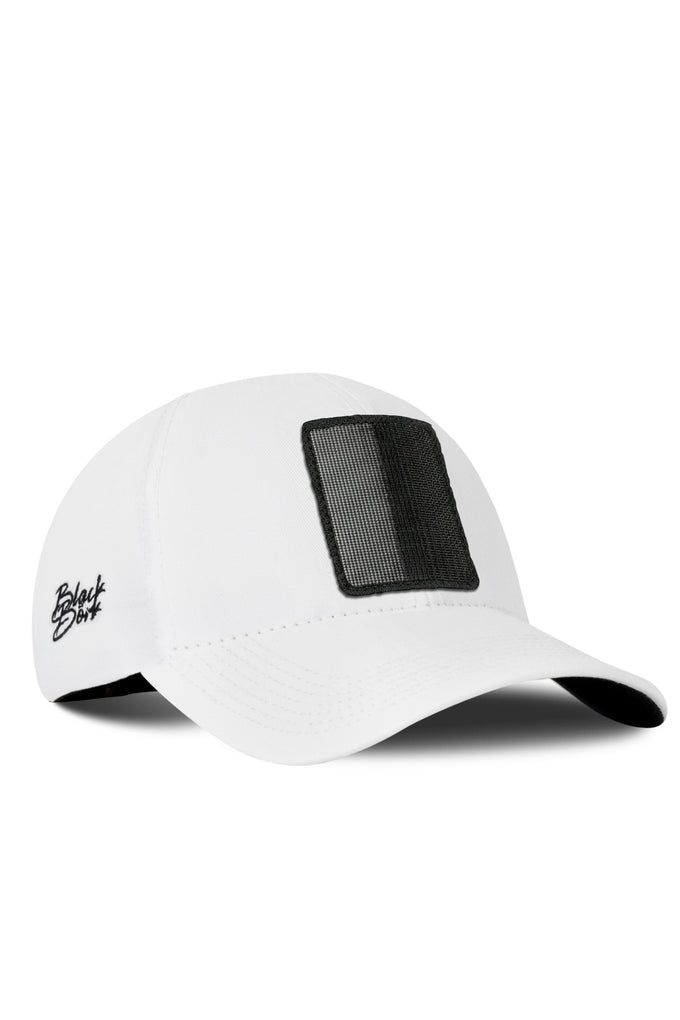 Six White Baseball Caps