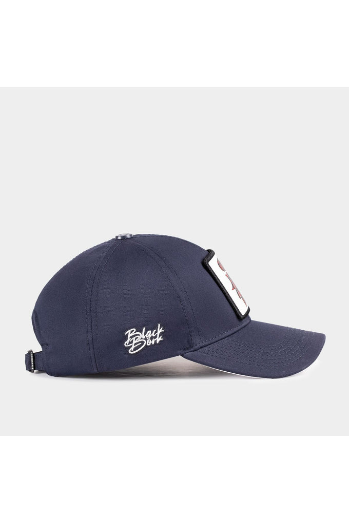 Navy Blue Baseball Cap with Six Roosters Logo